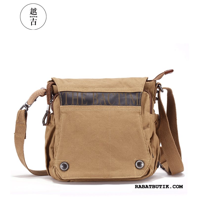 Skuldertasker Herre Tilbud Vintage Sport Messenger Taske Mænd Casual Khaki