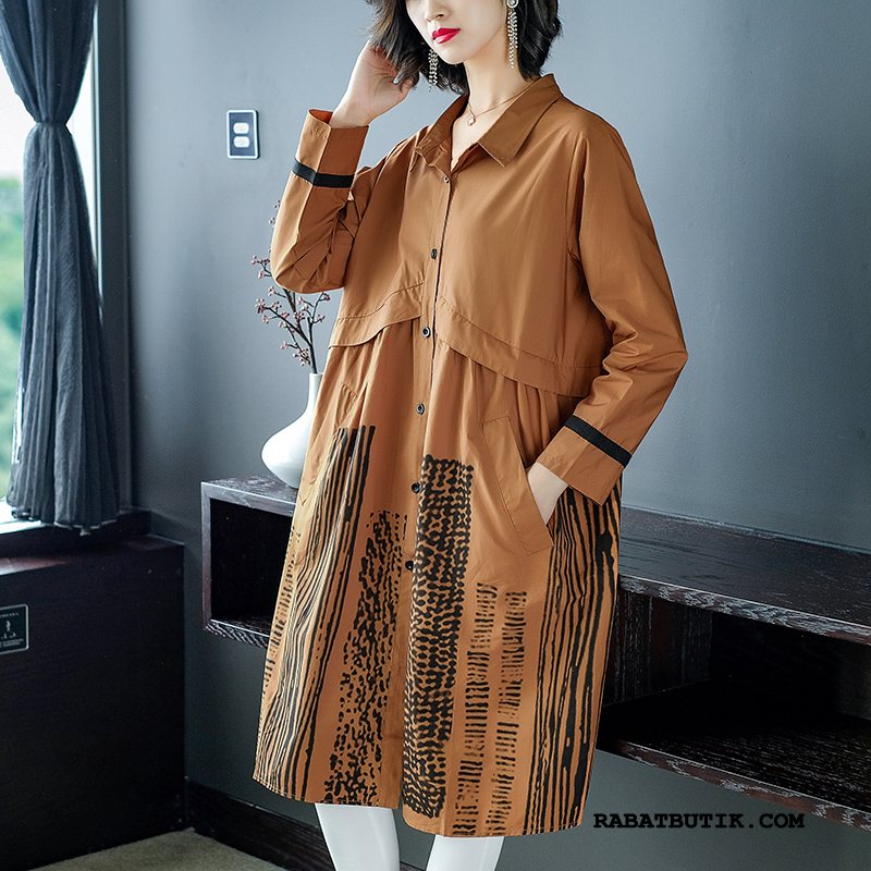Trenchcoat Dame Online Frakke Mode Vinter Kvinder 2019 Gul