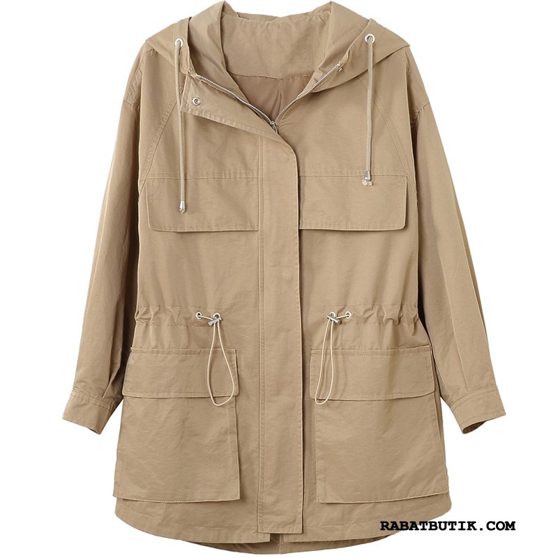 Trenchcoat Dame Tilbud Mode Kvinder Komfortable Personlighed Trend Khaki